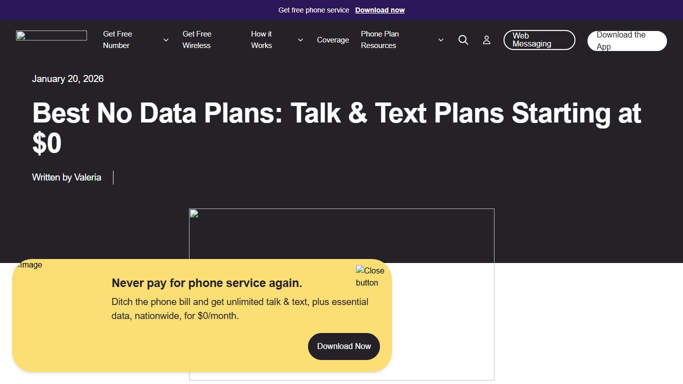 Best No Data Plans in 2026: Talk & Text Plans From $0 - TextNow